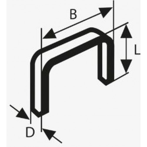 BOSCH Zszywka z drutu płaskiego, typ 51, 10 x 1 x 10mm 2609200200