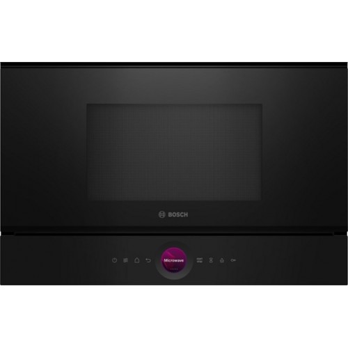 Bosch Serie 8, Kuchenka mikrofalowa do zabudowy, Czarny BFR7221B1