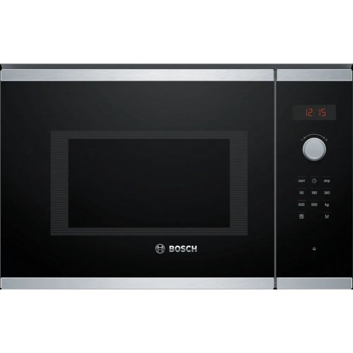 Bosch Seria 4 Kuchenka mikrofalowa do zabudowy 59 x 38 cm Stal szlachetna BFL553MS0 Bosch Seria 4 Kuchenka mikrofalowa do zabudowy 59 x 38 cm Stal szlachetna BFL553MS0