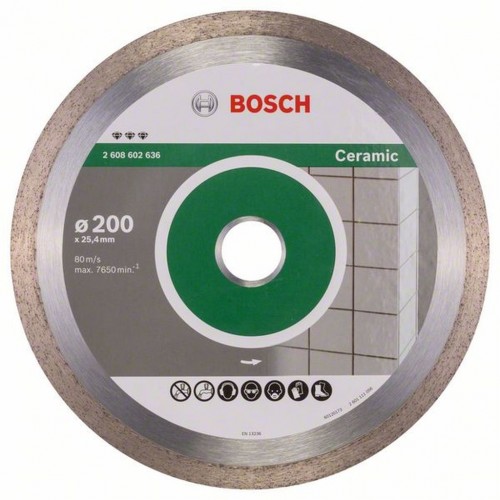 BOSCH Diamentowa tarcza tnąca Best for Ceramic 200 x 25,40 mm 2608602636
