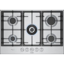 Bosch Serie 6 Płyta gazowa 75 cm Stal szlachetna PCQ7A5I90