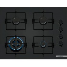 Bosch Serie 2 Płyta gazowa 60 cm Szkło hartowane, Czarny POH6B6K30