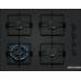 Bosch Serie 2 Płyta gazowa 60 cm Szkło hartowane, Czarny POH6B6K30
