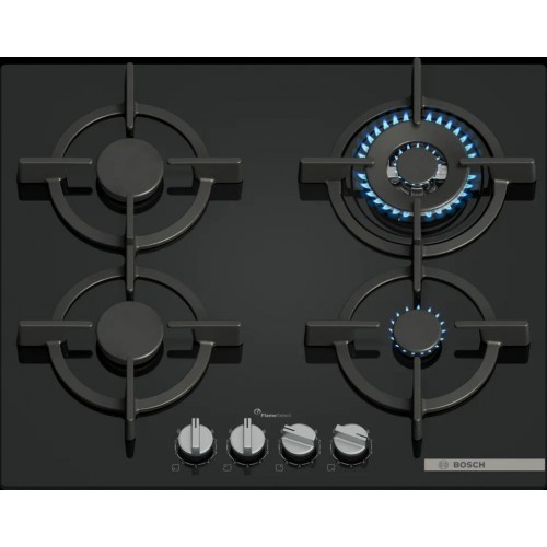 Bosch Serie 6 Płyta gazowa 60 cm Szkło hartowane, Czarny PPH6A6I10 Bosch Serie 6 Płyta gazowa 60 cm Szkło hartowane, Czarny PPH6A6I10