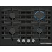 Bosch Serie 6 Płyta gazowa 60 cm Szkło hartowane, Czarny PPP6A6I40