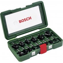 BOSCH 15-częściowy zestaw frezów HM (chwyt 8 mm) 2607019469