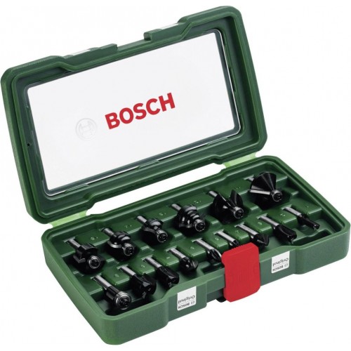 BOSCH 15-częściowy zestaw frezów HM (chwyt 8 mm) 2607019469