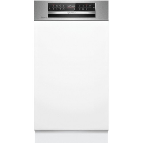 Bosch Serie 6 Zmywarka do zabudowy z panelem 45 cm Stal szczotkowana SPI6EMS21E