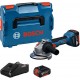 BOSCH GWS 18V-8 PROFESSIONAL Aku szlifierka kątowa, 2x 4,0 Ah, L-BOXX 136 06019N90