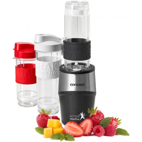 CONCEPT SM3385 SMOOTHIE MAKER Active 500W, 2 x 570ml + 400ml, czarny sm3385