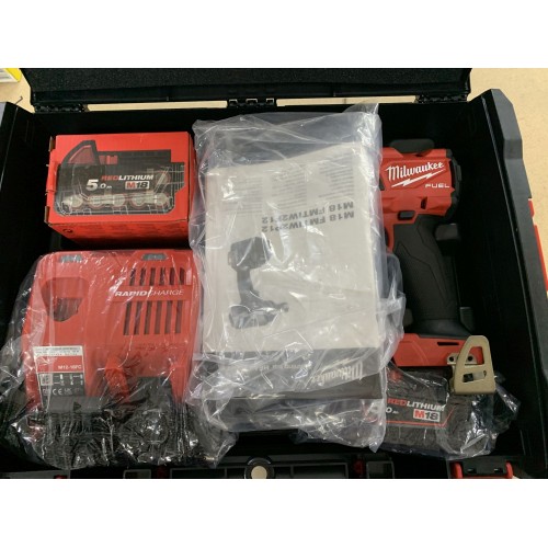 Milwaukee M18 FMTIW2F12-502X Klucz udarowy 2x5.0 Ah, HD Walizka 4933478450