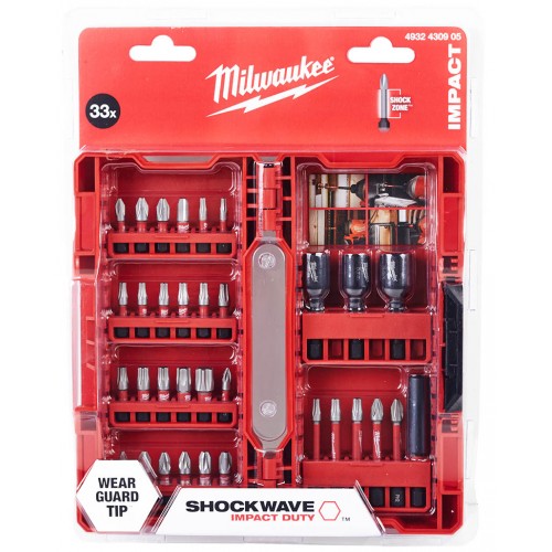 Milwaukee Shockwave Impact duty Zestaw bitów 33 Szt 4932430905