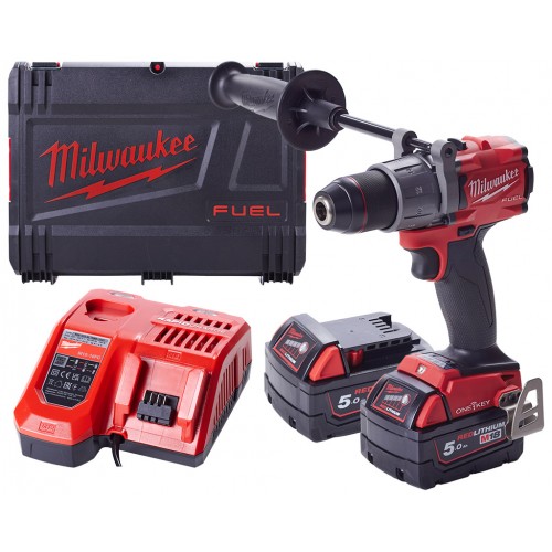 Milwaukee M18 ONEDD2-502X Wiertarko-wkrętarka, 2x5.0 Ah, HD Walizka 4933464525