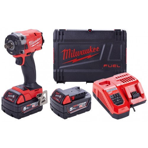 Milwaukee M18 FIW2P12-502X Aku klucz udarowy 2x5.0 Ah, HD Walizka 4933478447