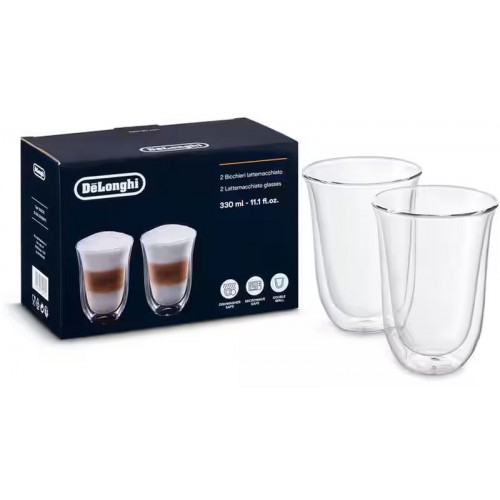 DeLonghi Szklanki do Latte macchiato, 330ml, 2 Szt DLSC312