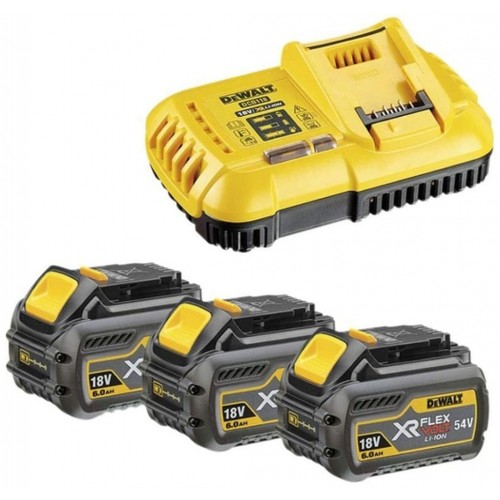 DeWALT DCB118T3 Zestaw XR FlexVolt 54V Ładowarka DCB118 + 18V 3x6,0Ah