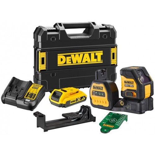 DeWALT DCE088D1G18 Laser krzyżowy, zielony (18V/1x2,0Ah) Tstak