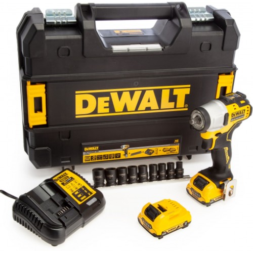 DeWALT DCF902D2-QW Aku Klucz udarowy akumulatorowy 3/8" (270Nm/12V/2x2,0Ah)Tstak