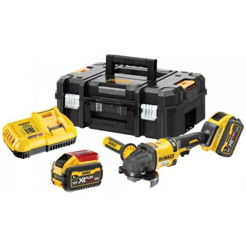 DeWALT DCG418X2 Aku szlifierka kątowa XR FlexVolt (54V/2x9,0Ah/125mm) Tstak