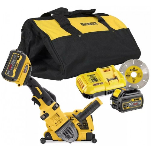 DeWALT DCG4610T2 szlifierka do betonu 125mm FLEXVOLT 54V (2x6,0Ah/18V)