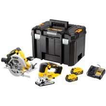 DeWALT DCK2012P2T zestaw Combo (DCS570+DCS334+18V+2x5,0Ah) Tstak