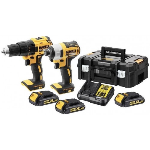 DeWALT Zestaw elektronarzędzi akumulatorowych 18V DCK2060S3T