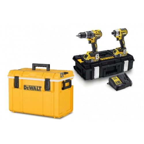 DeWALT DCK266P2C COMBO wiertarko-wkrętarka, zakrętarka, 2x 5Ah, ładowarka, TSTAK, Lodówka