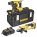 DeWALT DCK271M2 Młotowiertarka aku SDS-plus 18V 4,0Ah+szlifierka kątowa aku18V 4,0Ah XR