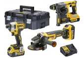 DeWALT DCK305P3T Combo Zestaw DCH273N + DCG405 + DCF887 + DCB115 + (18V/3x5,0Ah) Tstak