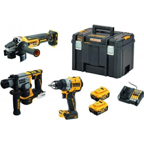 DeWALT DCK355P2T Combo Zestaw (DCD800+DCG405+DCH172)+(18V/2x5,0Ah)Tstak