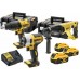 DeWALT Combo 3 narzędzi akumulatorowych 18V Li-Ion XR 3x4,0Ah, 2 kufry TSTAK II DCK369M3T