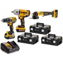 DEWALT DCKM009 Aku. Zestaw narzedzi DCD791+DCF899+DCG406 (18V/ 3x5,0Ah)