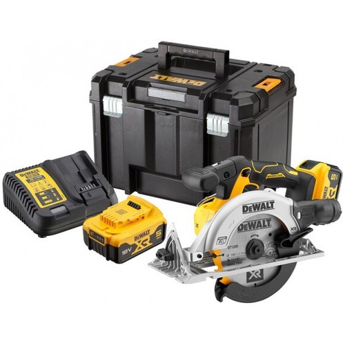 DeWALT DCS565P2 Aku pilarka tarczowa XR (165mm/18V/2x5,0 Ah) Tstak