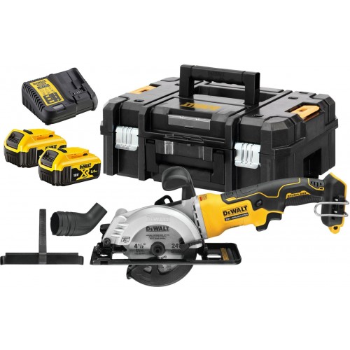 DeWALT DCS571P2 Aku Pilarka tarczowa 115 mm (2x5,0Ah/18V) Tstak