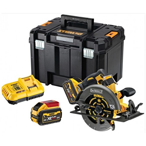 DeWALT DCS578X2 Aku pilarka tarczowa ręczna XR (190mm/54V/2x3,0Ah) box Tstak