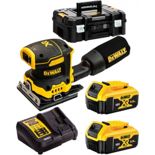 DeWALT DCW200P2 Szlifierka oscylacyjna XR (18V/2x5,0Ah) Tstak