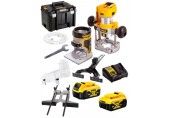 DeWALT DCW604P2 Aku Frezarka górnowrzecionowa XR (8mm/18V/2x5,0Ah) Tstak