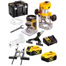 DeWALT DCW604P2 Aku Frezarka górnowrzecionowa XR (8mm/18V/2x5,0Ah) Tstak