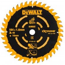 DeWALT DT1668 Tarcza pilarska 184x16 mm 40T