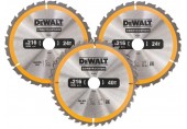 DeWALT DT1962 Zestaw 3 sztuk tarcz pilarskich do drewna 216 x 30mm