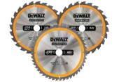 DeWALT DT1963 Zestaw 3 sztuk tarcz pilarskich do drewna 250/30mm