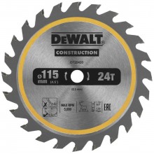 DeWALT DT20420 Tarcza tnąca do drewna 115 x 9,5mm 24Z