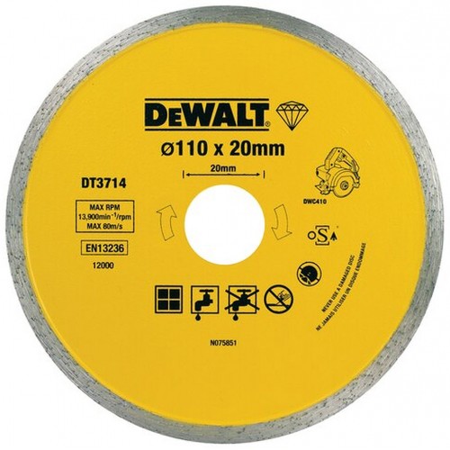DeWALT DT3714 Tarcza diamentowa 110x20mm ciągła do DWC410