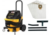DeWALT DWV905MKIT Odkurzacz przemysłowy do pracy na mokro i na sucho, klasa M, 38 l