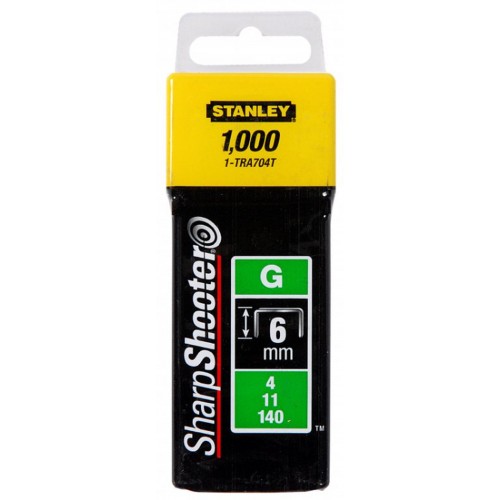 Stanley 1-TRA704T Zszywki typ G 4/11/140, 6mm, 1000 sztuk