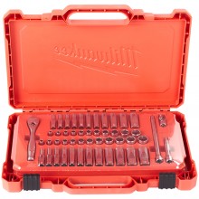 Milwaukee 4932464944 Zestaw nasadek metrycznych i calowych 1/4 z grzechotką