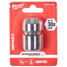 Milwaukee Shockwave Adapter Kwadrat 1/2" - Hex F 1/4" 4932471828
