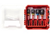 Milwaukee Shockwave Zestaw nasadek sześciokątnych 1/4 - 4 szt. 4932492445