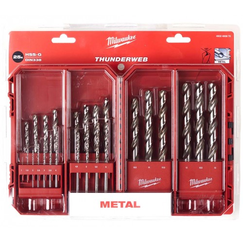 Milwaukee Zestaw wierteł do metalu ThunderWeb 25 szt. 4932493870