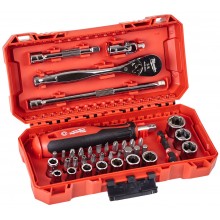 Milwaukee Zestaw: Grzechotka, nasadki 1/4" i bity udarowe 4932498381